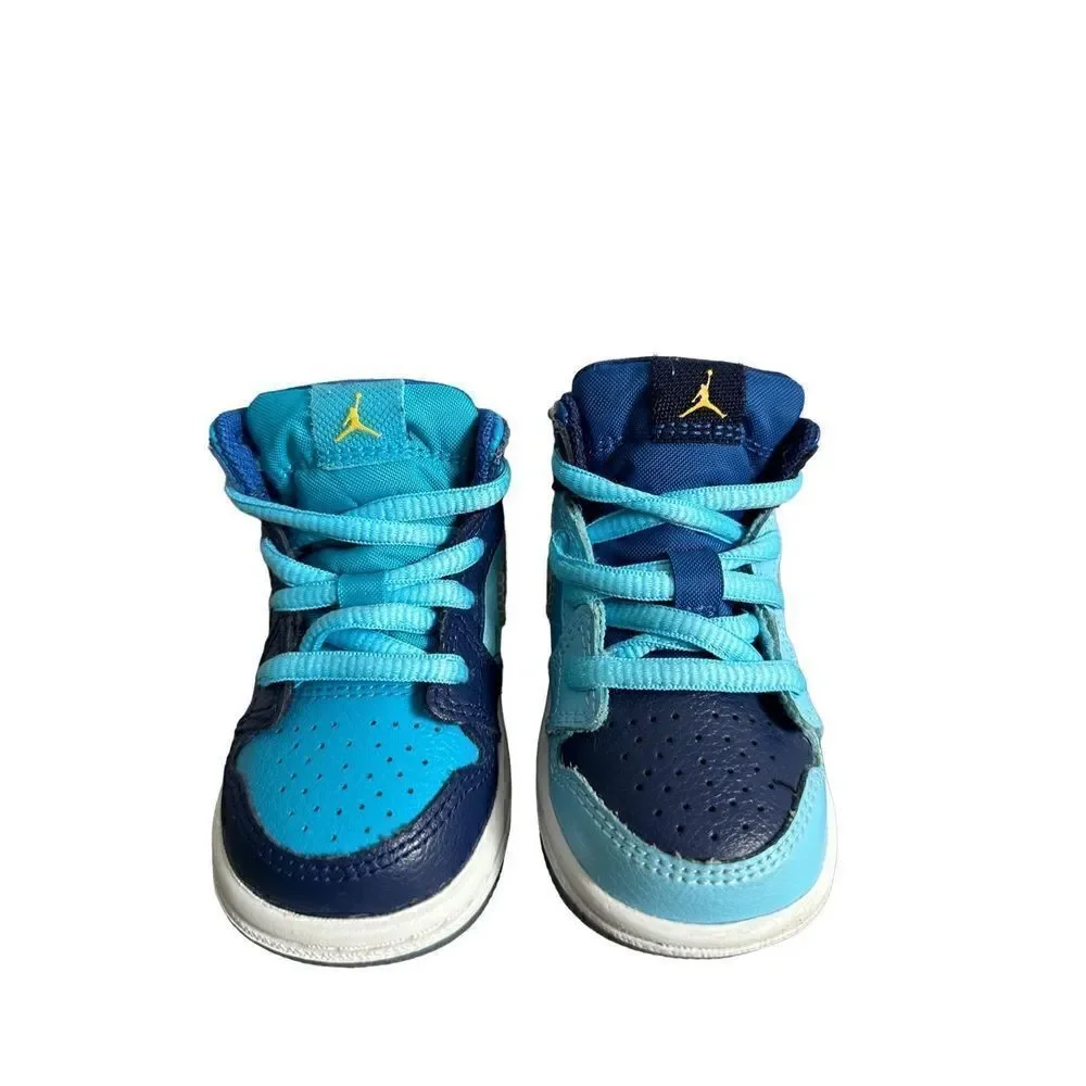 Nike Air Jordan 1 Mid TD 'Fly' BV8175-400 Blue Void/Team Royal/Blue Size 4c